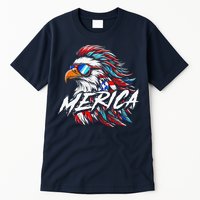 Merica Mullet Eagle Funny 4th Of July Tall T-Shirt