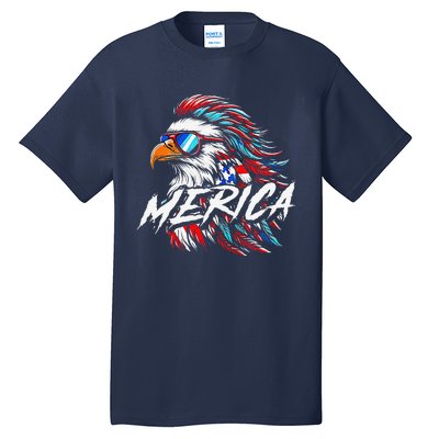 Merica Mullet Eagle Funny 4th Of July Tall T-Shirt