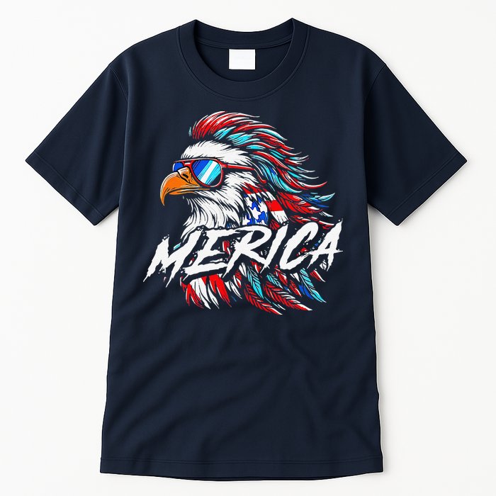 Merica Mullet Eagle Funny 4th Of July Tall T-Shirt