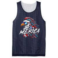 Merica Mullet Eagle Funny 4th Of July Mesh Reversible Basketball Jersey Tank