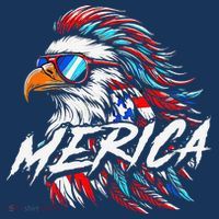 Merica Mullet Eagle Funny 4th Of July Sustainable Knit Beanie