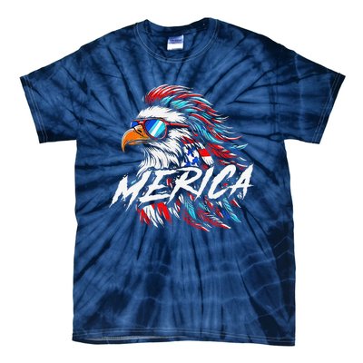 Merica Mullet Eagle Funny 4th Of July Tie-Dye T-Shirt