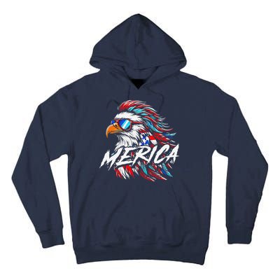 Merica Mullet Eagle Funny 4th Of July Tall Hoodie
