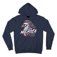 Merica Mullet Eagle Funny 4th Of July Tall Hoodie