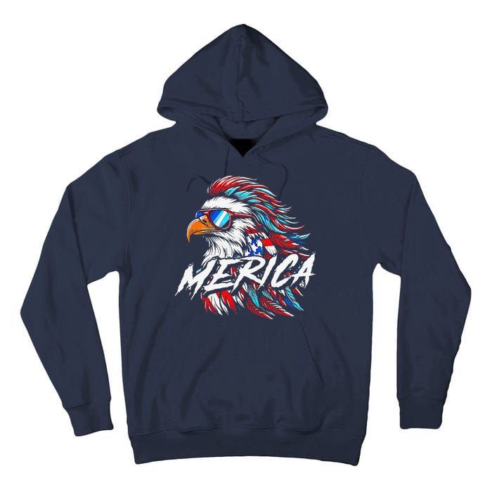 Merica Mullet Eagle Funny 4th Of July Tall Hoodie