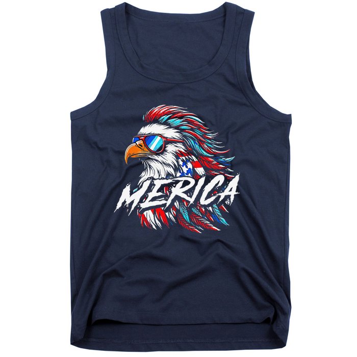 Merica Mullet Eagle Funny 4th Of July Tank Top