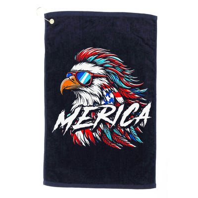 Merica Mullet Eagle Funny 4th Of July Golf Towel
