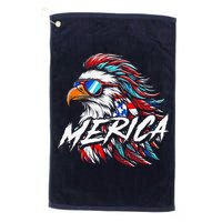 Merica Mullet Eagle Funny 4th Of July Golf Towel