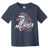 Merica Mullet Eagle Funny 4th Of July Toddler T-Shirt