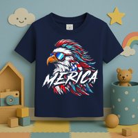 Merica Mullet Eagle Funny 4th Of July Toddler T-Shirt