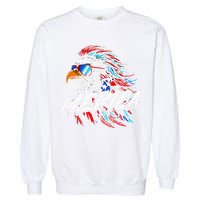 Merica Mullet Eagle Funny 4th Of July Garment-Dyed Sweatshirt