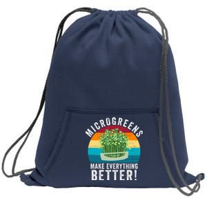 Microgreens Make Everything Better Gardening Urban Farming Superfood Organic Sweatshirt Cinch Pack Bag