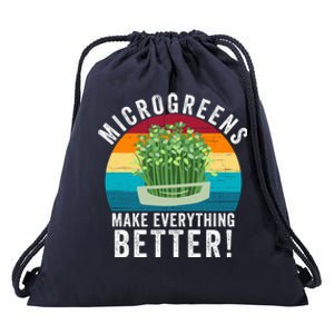 Microgreens Make Everything Better Gardening Urban Farming Superfood Organic Drawstring Bag