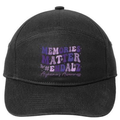 Memories Matter End Alz AlzheimerS Awareness 7-Panel Snapback Hat