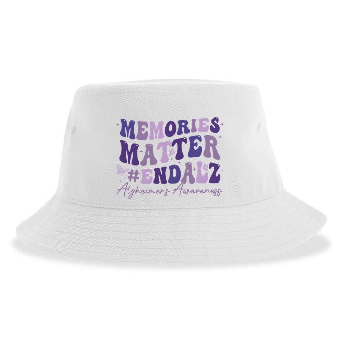 Memories Matter End Alz AlzheimerS Awareness Sustainable Bucket Hat