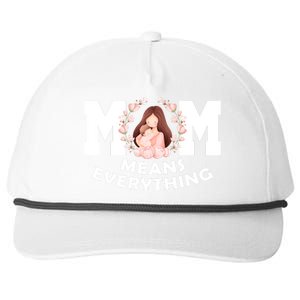 Mom Means Everything Cute Mothers Day Gift Snapback Five-Panel Rope Hat