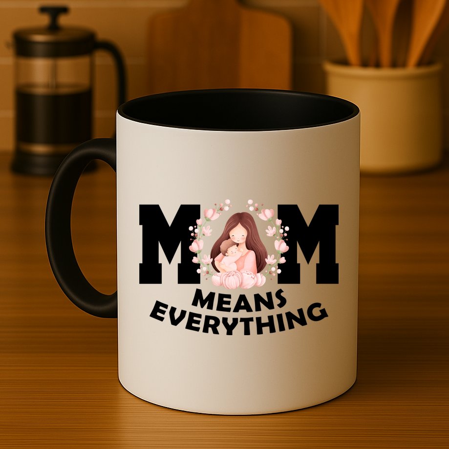Mom Means Everything Cute Mothers Day Gift Mug