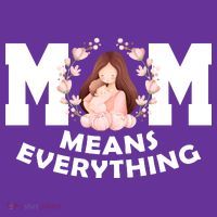 Mom Means Everything Cute Mothers Day Gift Premium T-Shirt
