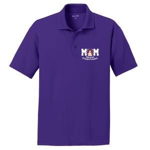 Mom Means Everything Cute Mothers Day Gift PosiCharge RacerMesh Polo