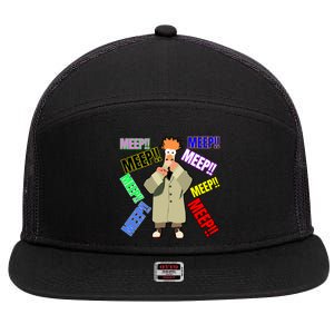 Meep! 7 Panel Mesh Trucker Snapback Hat