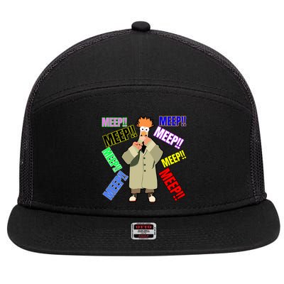 Meep! 7 Panel Mesh Trucker Snapback Hat