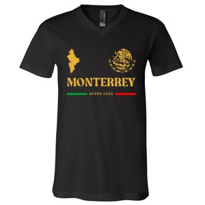 Monterrey Mexico Emblem Monterrey V-Neck T-Shirt