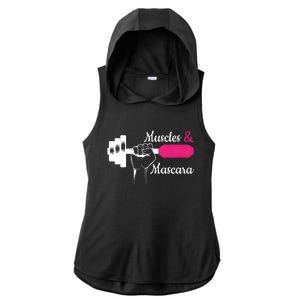 Muscle & Mascara Eyelashes Lipstick Funny Bold Gift Ladies PosiCharge Tri-Blend Wicking Draft Hoodie Tank