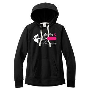 Muscle & Mascara Eyelashes Lipstick Funny Bold Gift Women's Fleece Hoodie