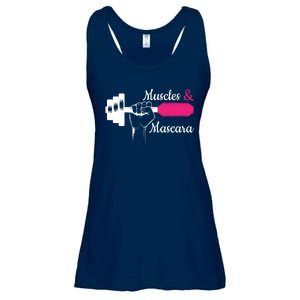 Muscle & Mascara Eyelashes Lipstick Funny Bold Gift Ladies Essential Flowy Tank