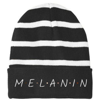 Melanin Striped Beanie with Solid Band