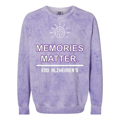 Memories Matter End Alzheimer's Colorblast Crewneck Sweatshirt