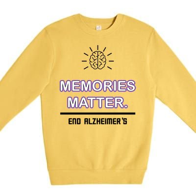 Memories Matter End Alzheimer's Premium Crewneck Sweatshirt