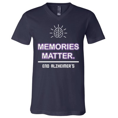 Memories Matter End Alzheimer's V-Neck T-Shirt