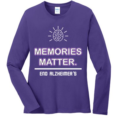 Memories Matter End Alzheimer's Ladies Long Sleeve Shirt