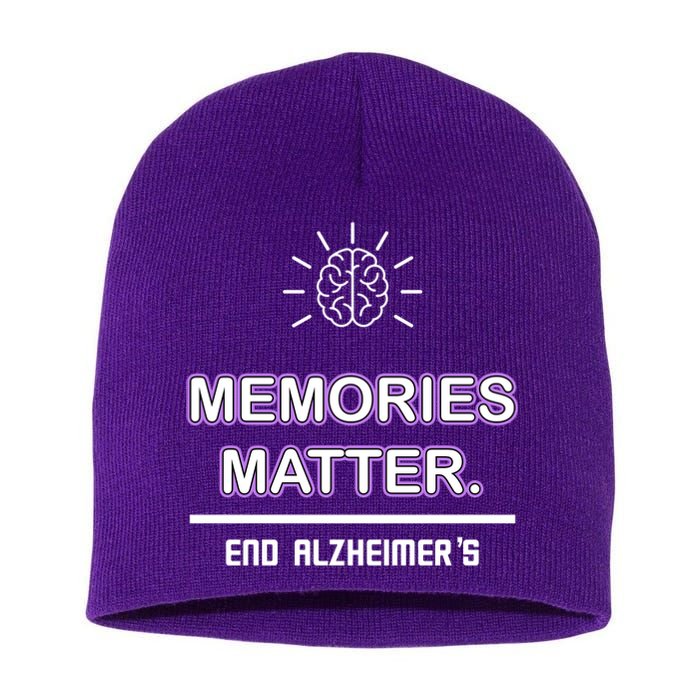 Memories Matter End Alzheimer's Short Acrylic Beanie