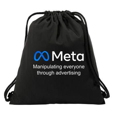Meta Manipulating Everyone Through Advertising Drawstring Bag