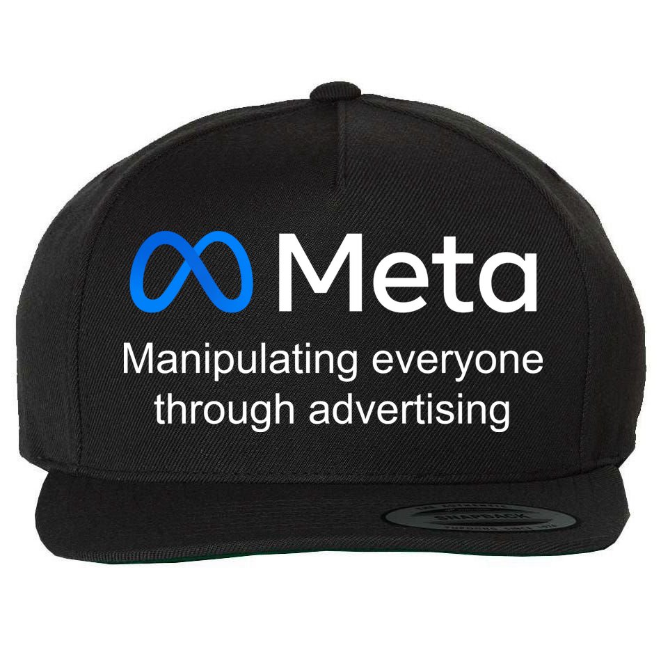 Meta Manipulating Everyone Through Advertising Wool Snapback Cap