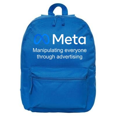 Meta Manipulating Everyone Through Advertising 16 in Basic Backpack