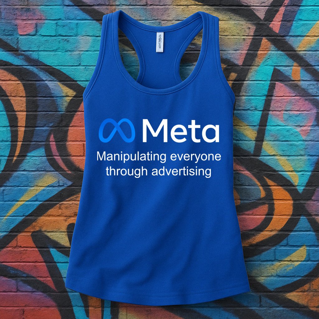 Meta Manipulating Everyone Through Advertising Womens Tank Top