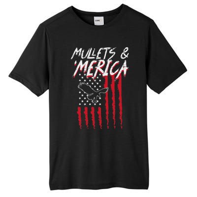 Mullets Merica Eagle US American Flag 4th Of July Patriotic Tall Fusion ChromaSoft Performance T-Shirt