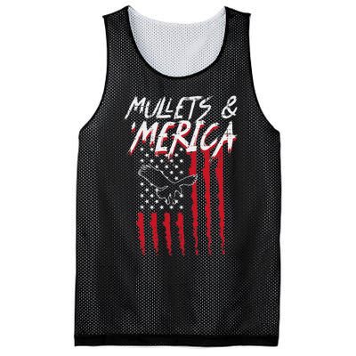 Mullets Merica Eagle US American Flag 4th Of July Patriotic Mesh Reversible Basketball Jersey Tank