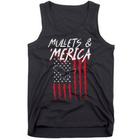 Mullets Merica Eagle US American Flag 4th Of July Patriotic Tank Top