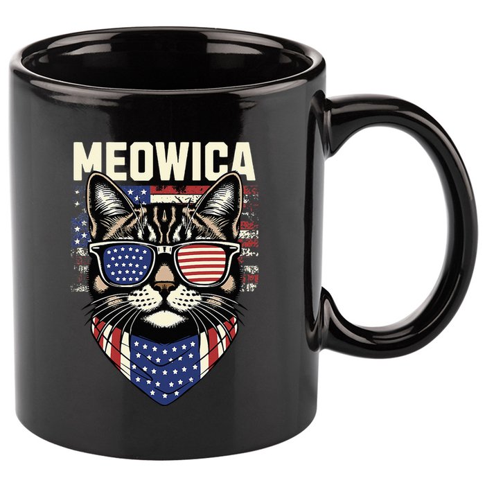 Meowica 11oz C Handle Ceramic Mug