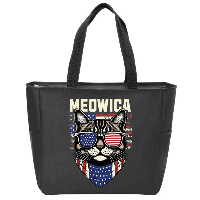 Meowica Zip Tote Bag