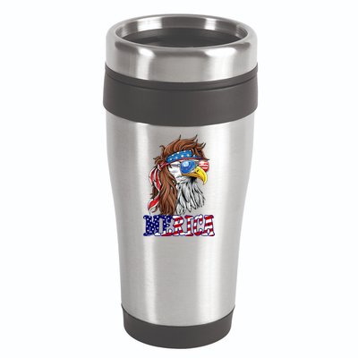 Merica Mullet Eagle Independence Day 16oz Travel Tumbler