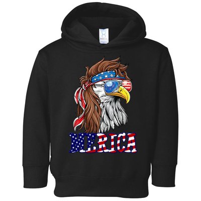 Merica Mullet Eagle Independence Day Toddler Hoodie