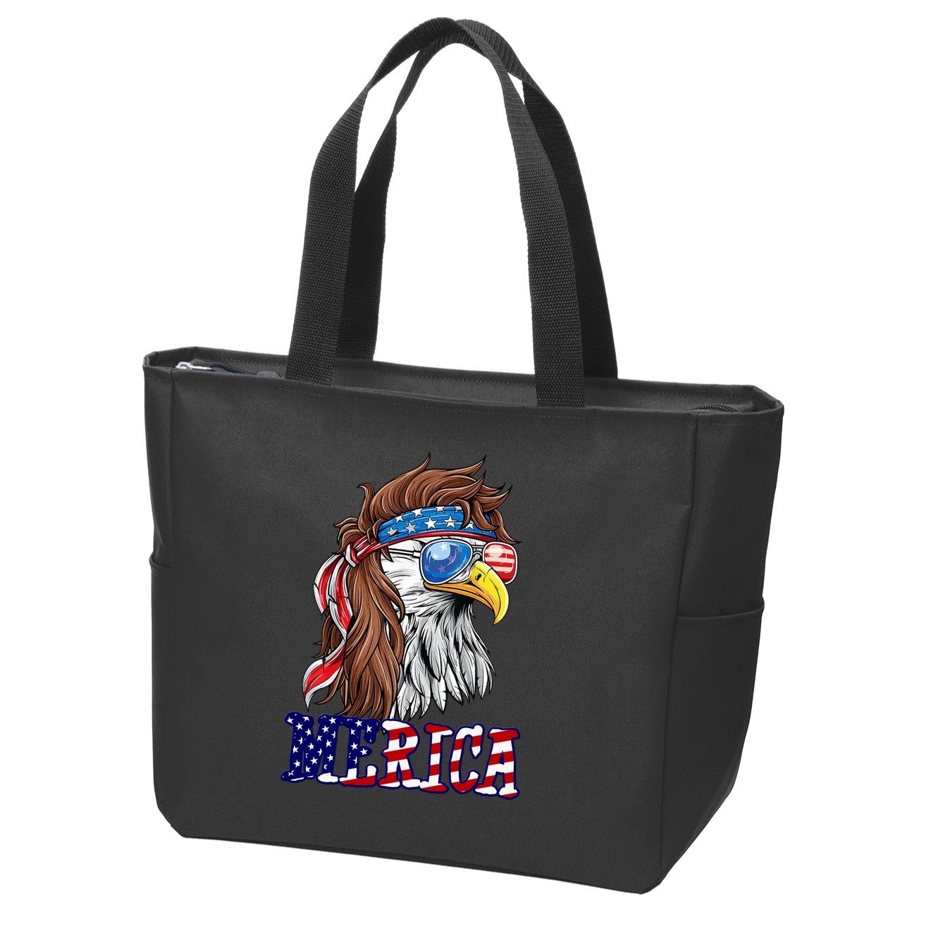 Merica Mullet Eagle Independence Day Zip Tote Bag