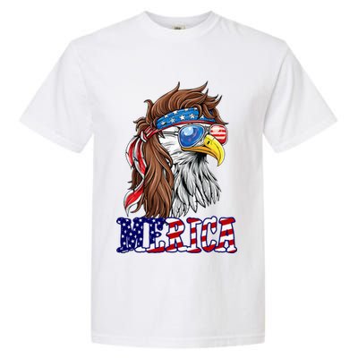 Merica Mullet Eagle Independence Day Garment-Dyed Heavyweight T-Shirt