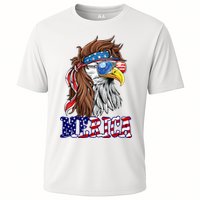 Merica Mullet Eagle Independence Day Cooling Performance Crew T-Shirt
