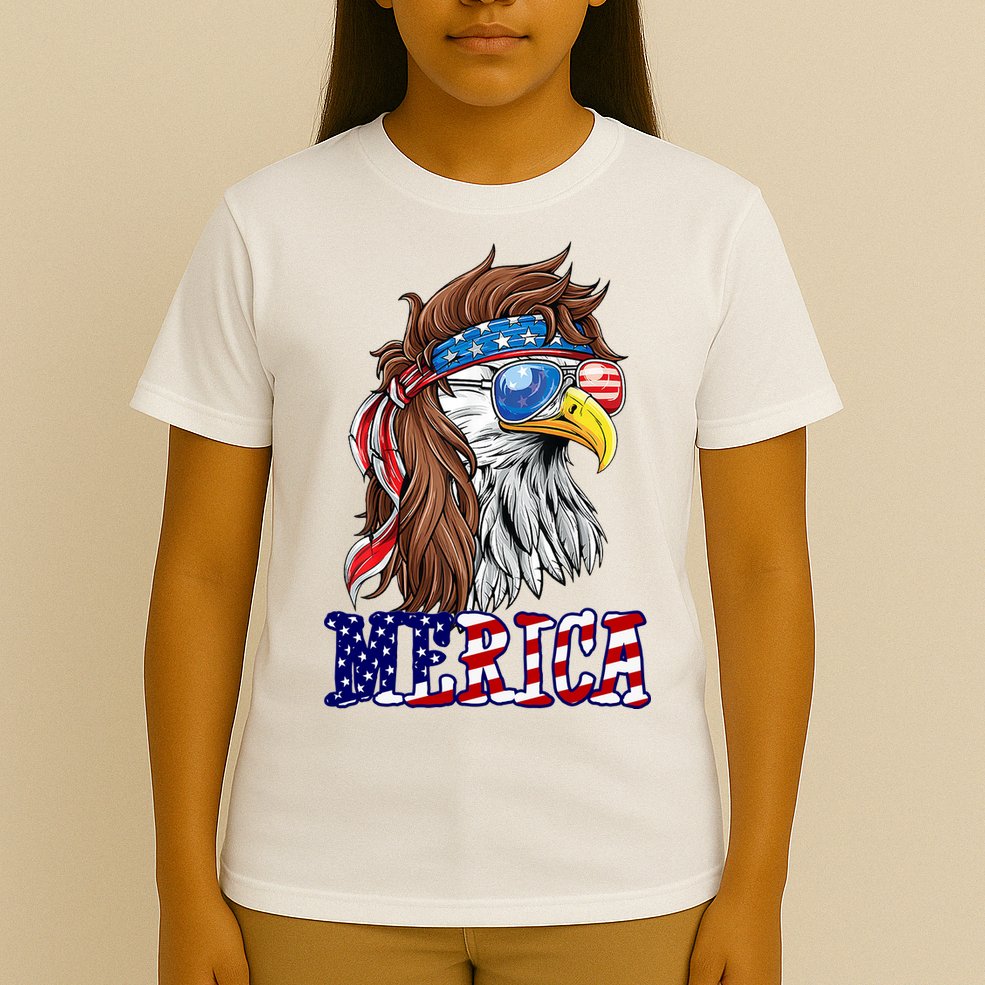 Merica Mullet Eagle Independence Day T-Shirt